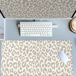 Leopard Print Gaming Mouse Pad Extra Large Computer Mouse Pads for Desk Office Desk Accessories XXL Mouse Pad for Laptop Big Mouse Pad Extended Mouse Pad with Non - Slip Rubber Base Stitched Edge for Home and Office