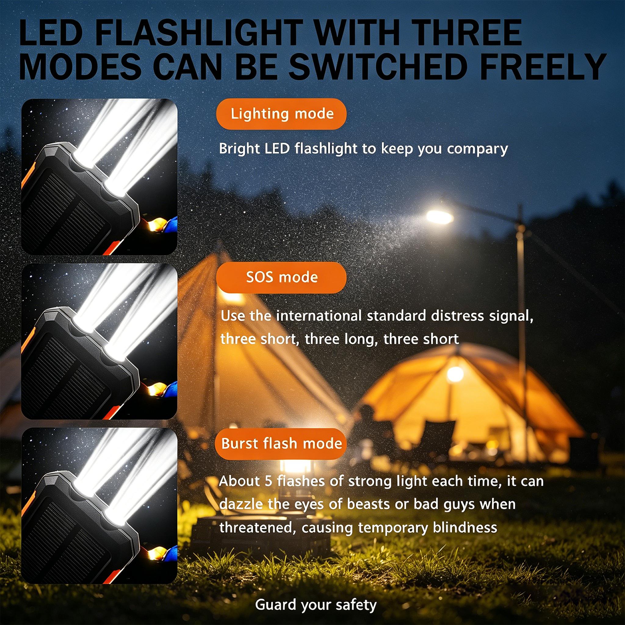 Solar power bank charging compatible USB devices