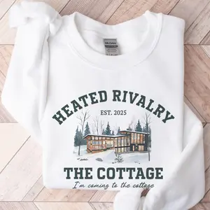The Cottage Heated Rivalry Shirt Hockey Secret Names Jane and Lily Sports Drama Gift Dual Logos Boston Raiders Montreal Metros Shane Ilya Unisex Oversized 100% Soft Cotton