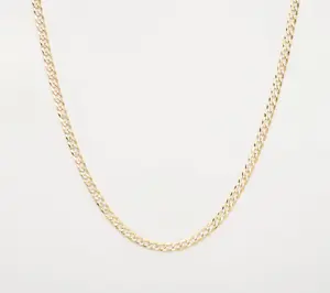 David Markstein Sterling Silver Luxe D/C Curb Necklace, 16"