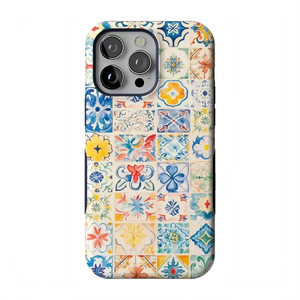 Casely iPhone 13 Pro Case | Dolce Vita | Tuscan Tiles | Bold Protective Design | Compatible with MagSafe