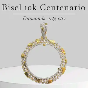 10k Gold Diamond Bezel Centenario 1.43 ctw
