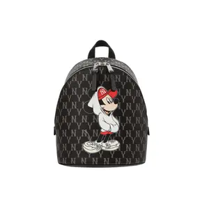 MLB x Disney New York Yankees Monogram Polyester Mini Backpack for Women in Black