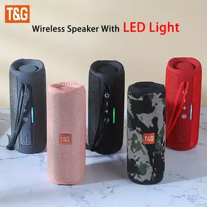 T&G365 Wireless Speaker - Immersive Surround Sound,36V Rechargeable,LED Lights, Portable Design, Built-in Mic, USB Charging, Micro SD/TF Card Slot, Portable, Water-Resistant for Smartphones, Tablets, and PCs , Indoor, Outdoor Audio, bluetooth speaker Pink