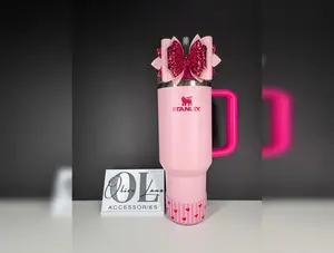 Sweetheart Stripes Clear - 3D Silicone Tumbler Boot