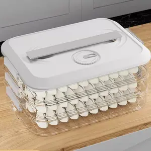 Food Containers with Lids Airtight for Snack,3-layer Food Storage Containers,tackable Cookie Carrier, Dumpling Storage Box, Fruit, Vegetables, Meat, Sandwiches, SummerEssentials