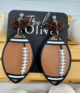 Customizable Football Earrings Choose Your Team Colors Game Day Statement Jewelry 2026
