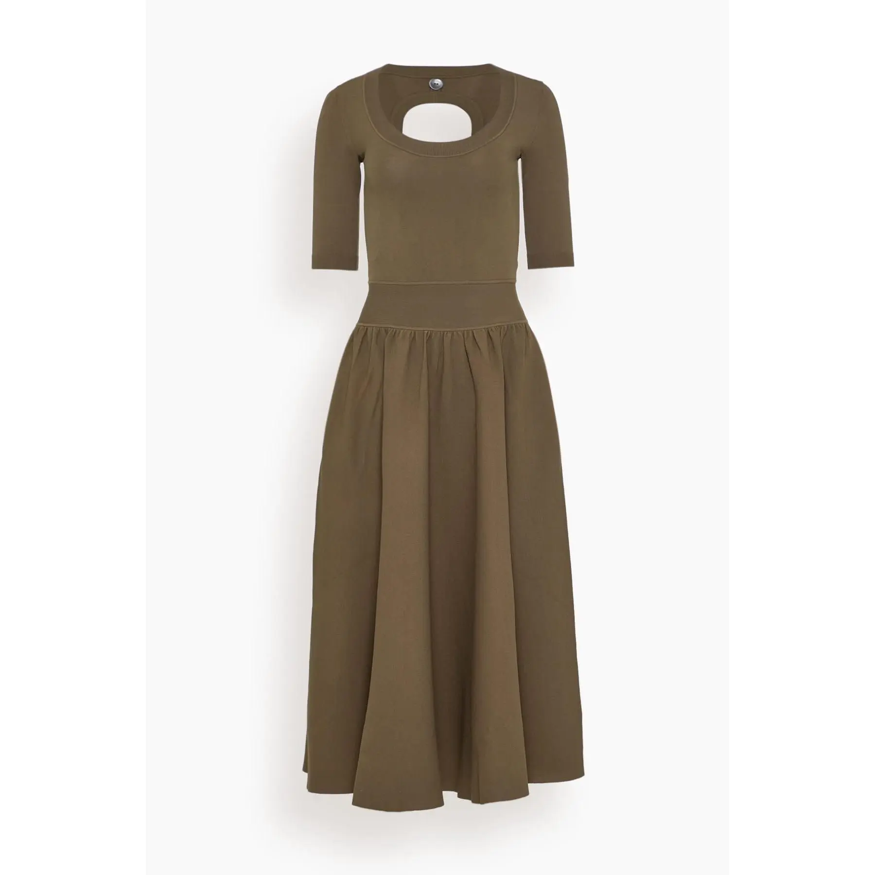 Double Keyhole Dress in Taupe