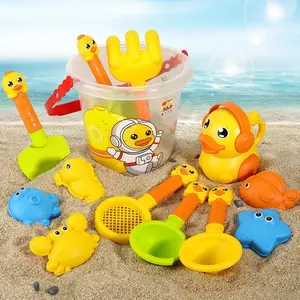 Yellow Duck Beach Toy Set Seaside Outdoor Sand Play in The Water Beach Bucket Sand Digging Tool Beach Shovel