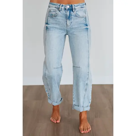 Women's Caleb Risen Light-Wash Jeans