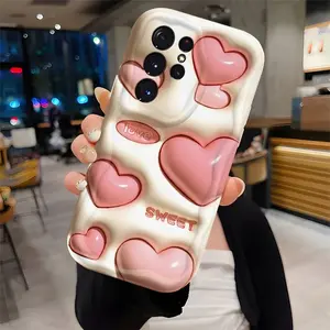 Heart Phone Case, Sweet Romantic Digital Design, Compatible with Samsung Galaxy S25/s24/s23/s22 Plus/ultra, Apple Series 11-17 Pro Max