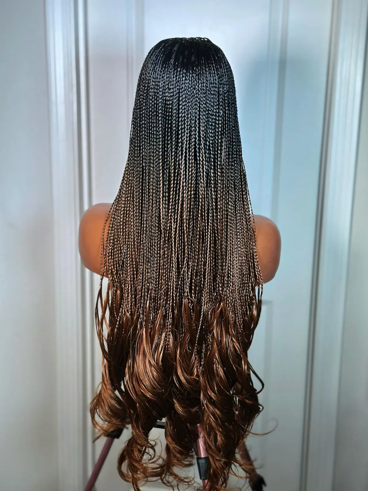 Full frontier French Curly Braided wig 36inches long