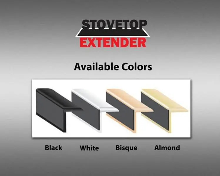 212 MAIN Magnetic Hold Stovetop Extender, 23 in, Set of 2, Black Kitchen Appliance Part, Set Of Two