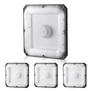 VEVOR 4 Pack LED Canopy Lights, 150W, 16500LM 5000K Daylight Commercial Industrial Outdoor Canopy Lights, 12.4x12.4 Surface Mount Ceiling Lighting for Gas Station Warehouse Garage Street Shop, IP65VEVOR Super Brand Day