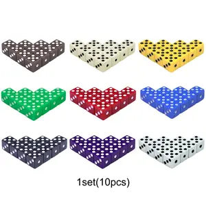 10pcs 12mm Right Angle Dice Set, Mini Dot Dice for Entertainment Tabletop Games Dnd Rpg, Perfect for Gaming Enthusiasts