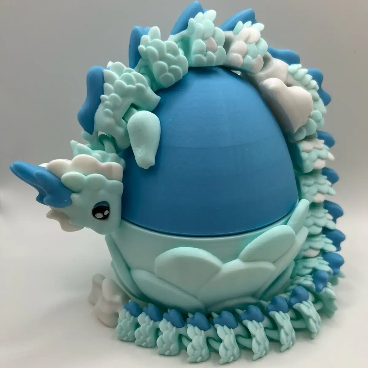 Vik’s 3D Kaida - 8” & 16” Dragon - Cute Multi Color Egg desk buddy collectibles decor Nature Print