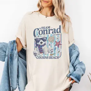 Comfort Colors Team Conrad Junior Mint Bear Shirt, Summer I Turned Pretty Tee, TSITP Cousins Beach Fan Graphic T-Shirt, Summer Romance Book Fan tshirt