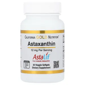 California Gold Nutrition Astaxanthin, Astalif® Pure Icelandic, 12 mg, 30 Veggie Softgels
