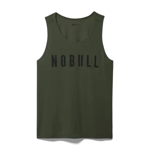NOBULL Men's  Tank in Dark Army Sleeveless Athletic