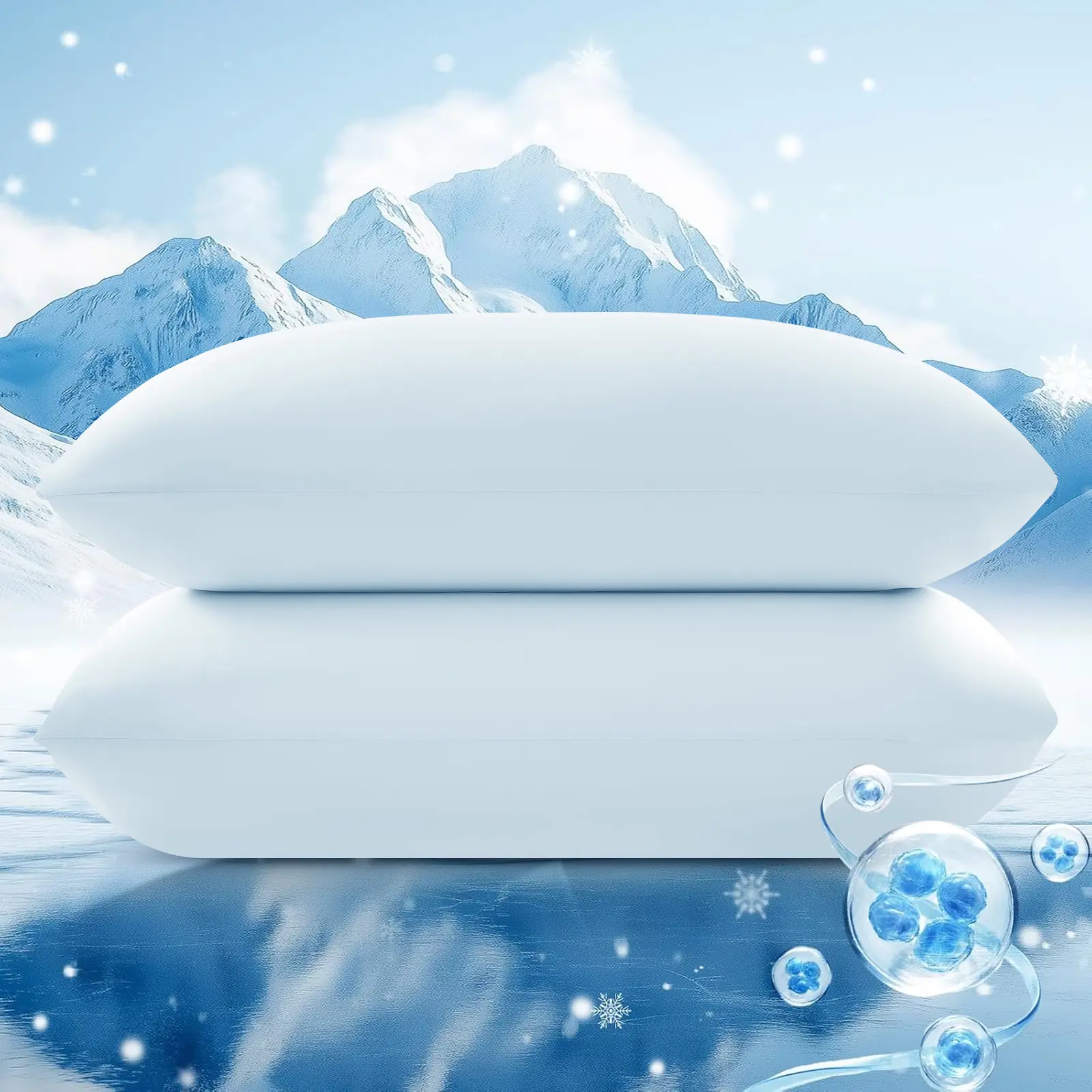 Comfydew King Size 2-Piece Coolmax Ice Pillowcases Set (20"x36"), Q-Max>0.5 Coolmax Fiber, Envelope Close, Moisture-Wicking, Silk Breath Smooth Weave, Breathable for Hot Sleepers