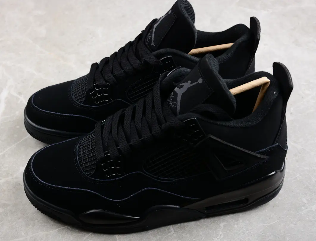 Brand New Jordan 4 Retro "Black Cat" Mid Top Fashion Sports Basketball Shoes
