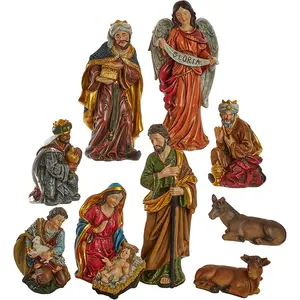 Kurt Adler Christmas Nativity Tablepiece Decoration (Set of 10 Pieces)