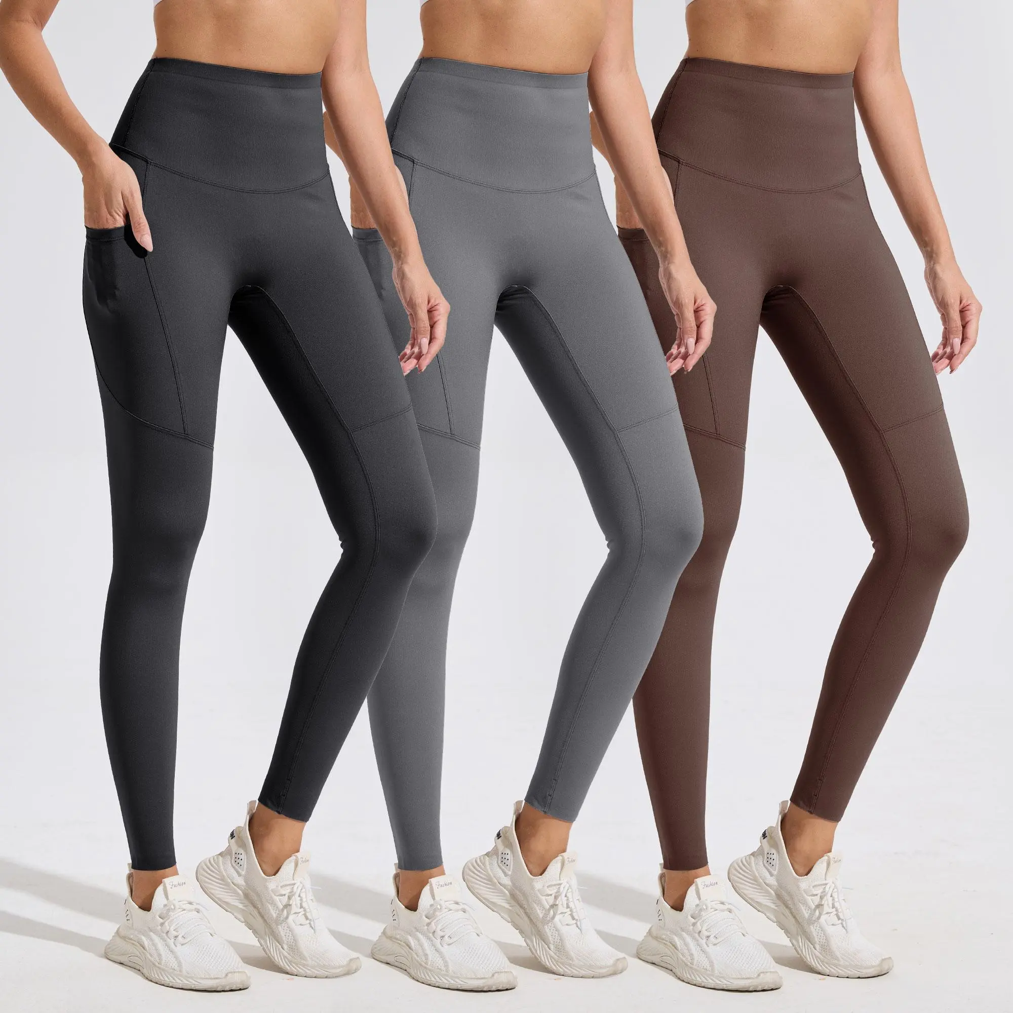 BLACK+DEEP GREY+COFFEE[Size up recommended]