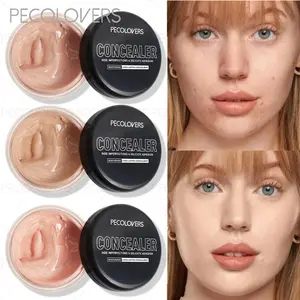 Long-Lasting Moisturizing Concealer，Hides Freckles, & Tattoos，Face Concealer，Moisturizing,Natural Finish，Hydrating Buildable Coverage