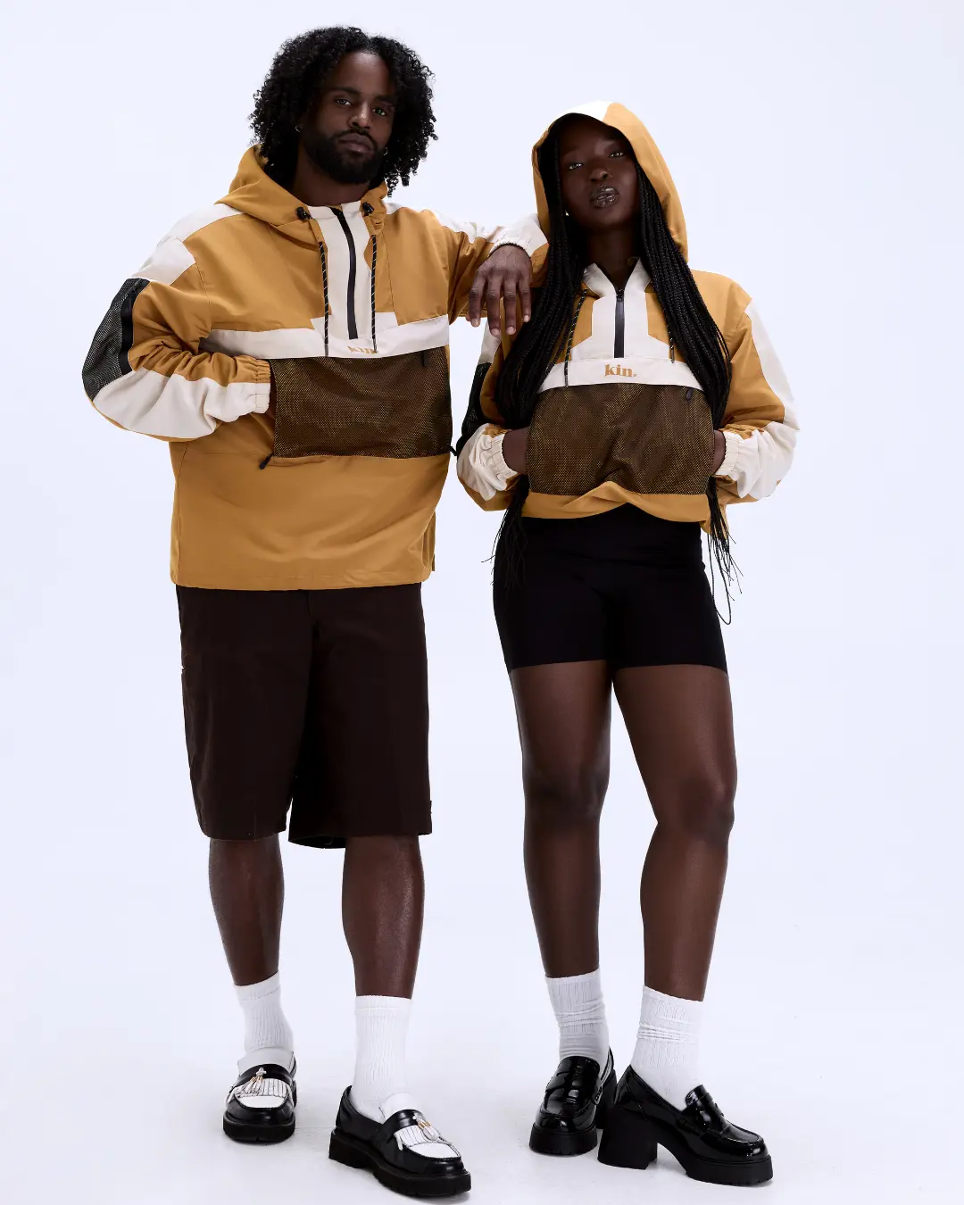 Tan Satin Lined Windbreaker