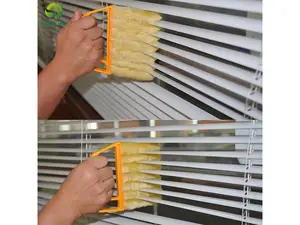 Mini 7-Slat Blind Cleaner Brush - Washable, Removable Duster for Blinds, Awnings, Siding, and AC Units"