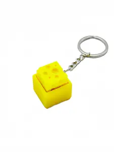 【Stress Relief Toys】Pixel Style Stress Relief Keychain, Mechanical Keyboard Feel Clicker, Anti-Stress Keyring Hanging Decoration, 3D Printed Toy, Trendy Cute Keychain, Keychain For Bags