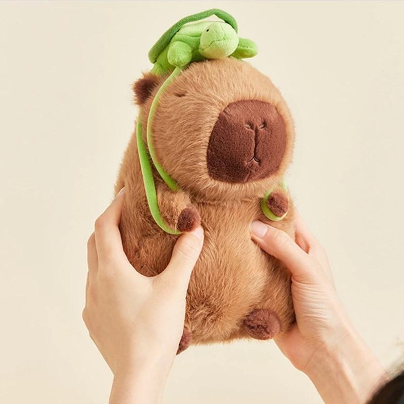 Capybara Plush Toy 17inch/13inch/9inch Soft Simulation Animal Stuffed Doll for Home Sofa Bed Pet Decor Cute Summer Gift for Kids Friends Family