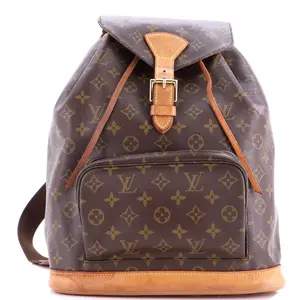 Pre-owned Louis Vuitton Canvas Coated Backpacks Vintage Montsouris Backpack Monogram Canvas GM by Rebag