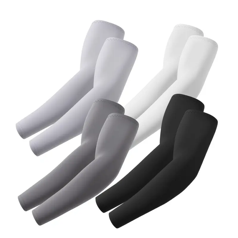 Seamless Cooling Compression Arm Sleeves for Men & Women, UPF 50+ Sun Protection, Breathable Nylon Spandex for Sports & Tattoo Cover, Men's Accessories