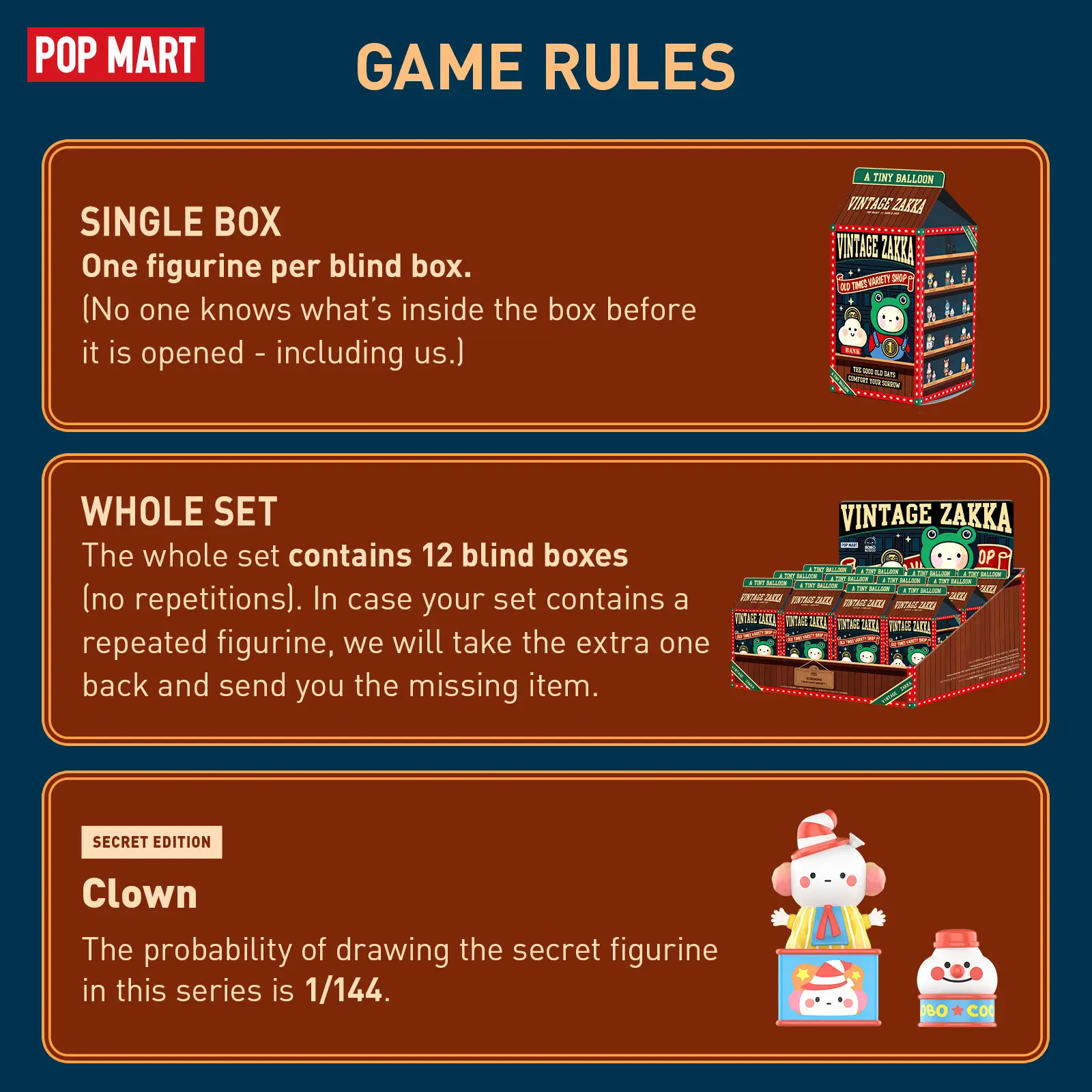POP MART Figure Toys BOBO & COCO Vintage Zakka Series, Blind Box 