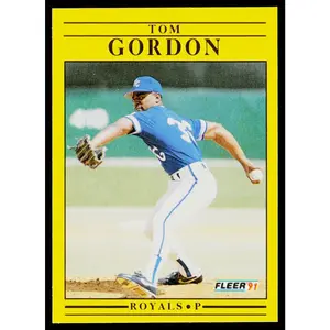 Tom Gordon 1991 Fleer #559a Kansas City Royals
