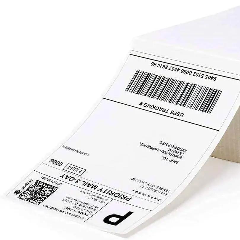 Thermal Direct Shipping Label - Pack of 300 4x6 Fanfold Labels - Commercial Grade for Business Use thermal label office supplies