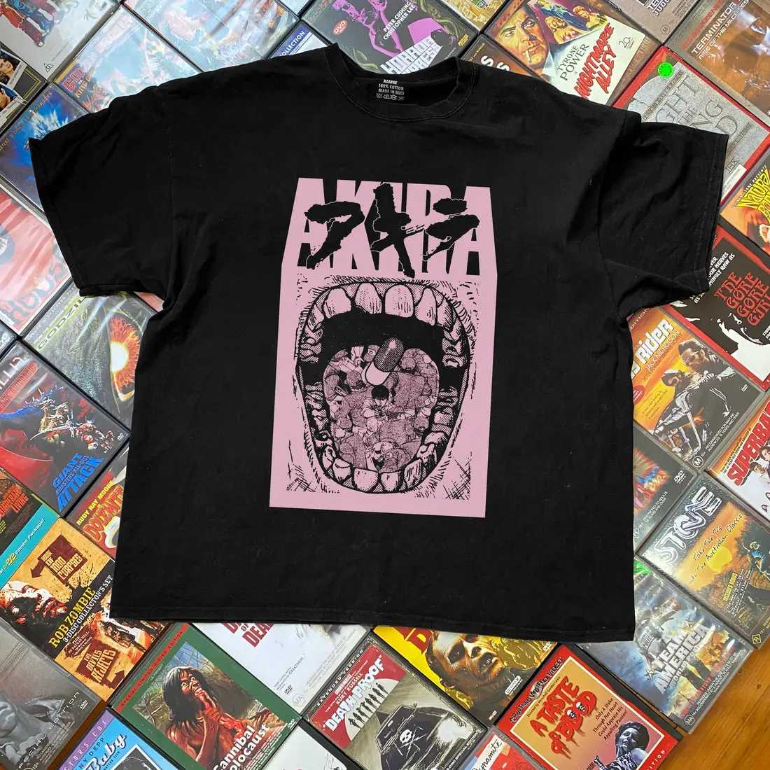 Akira Kaneda Pill Black Tee, Urban Street Style Vintage Graphic Tee Unisex Cotton Top, Y2K Grunge Aesthetic, Trendy T-Shirt, Casual Daily Wear, Gift T-Shirt Top Menswear Womenswear Streetwear