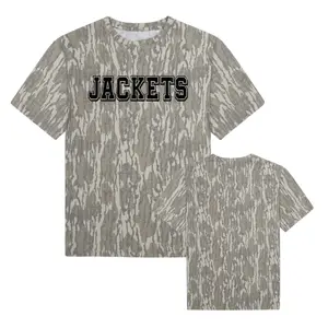 Jackets Gameday Camo T-Shirt, Varsity Style Camouflage Tee, Sports Fan Apparel, High School Mascot Gear, 3D Camo T Shirt