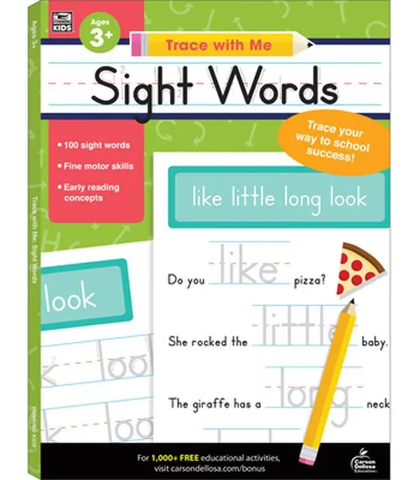 Sight Words Paperback Book for Kids, Thinking Kids, Homeschool Supplies