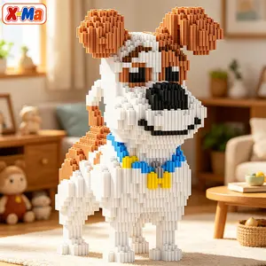Cute Jack Russell Dog Building Blocks Set - Kawaii Puppy Micro Brick Animal DIY Toy Gift for Dog Lovers Home Decor