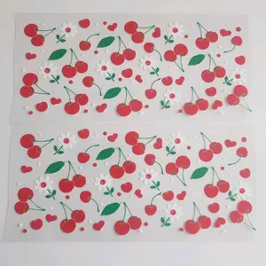 16oz UV DTF Cherry Wrap - Perfect for Your Beverage Needs - Drinkware, Bottle