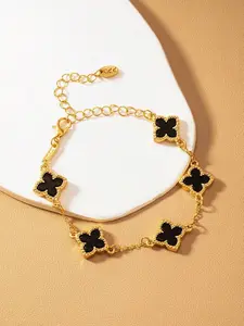 Elegant Lucky Four-Leaf Clover Bracelet for Women, Fashion Bracelets, Perfect Summer Accessory, Ideal Gift for Friends, Daily Wear Jewelry, Jewelry Gifts