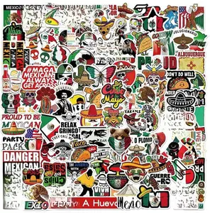 100 Pcs Funny Mexican Stickers for Adults,Waterproof Vinyl Mexico Decals for Toolbox,Laptop, Water Bottles,Hardhat,Luggage,Mexican Gift