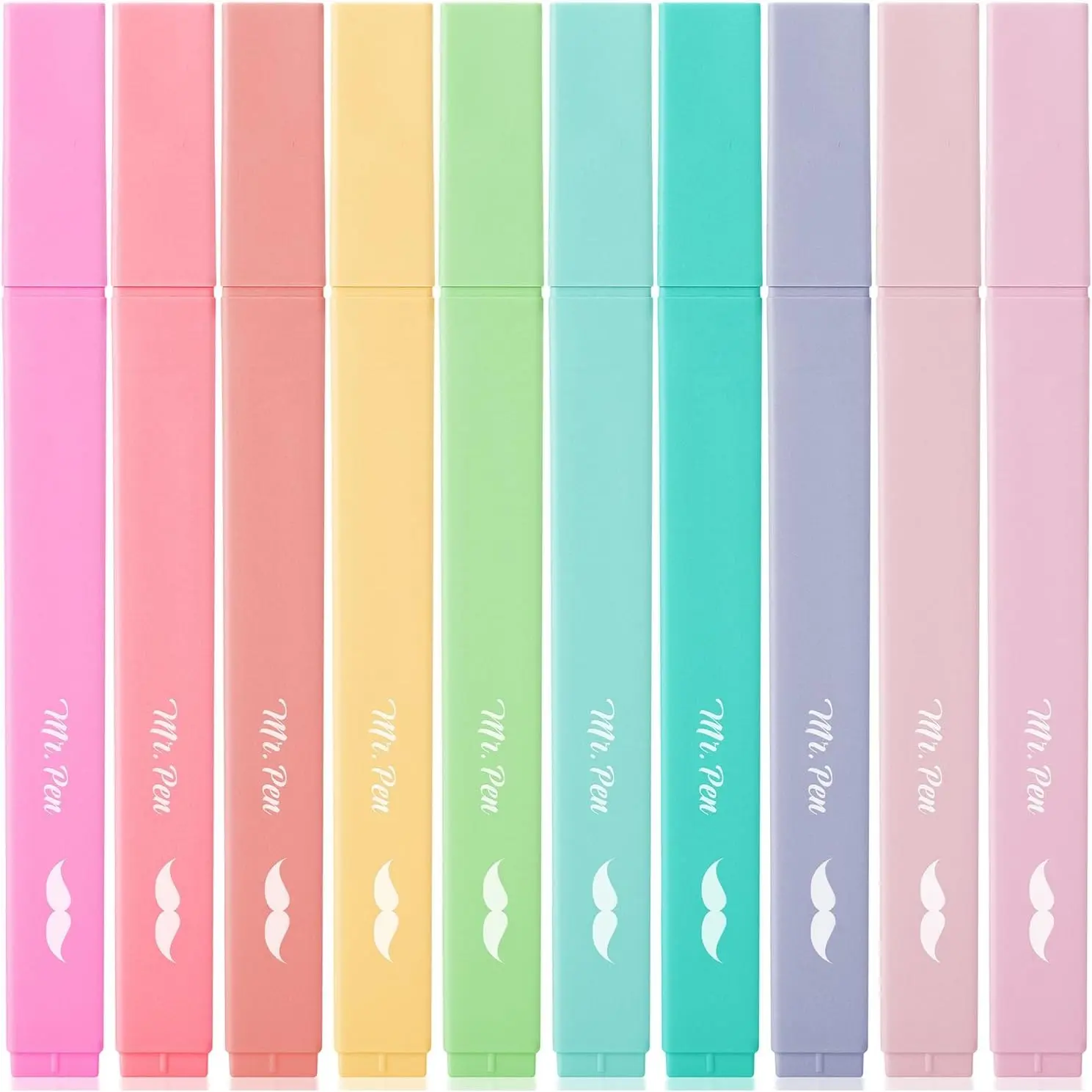 Aesthetic Highlighters (8-Pack Candy Colors) - No Bleed, Chisel Tip, Fast Dry Cute Markers for Journaling, Bible Highlighting