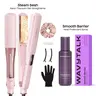 Wavytalk Steam Sesh Hair Straightener and Smooth Barrier Heat Protectant Spray Set, Hair Products, Silky Straight Hair