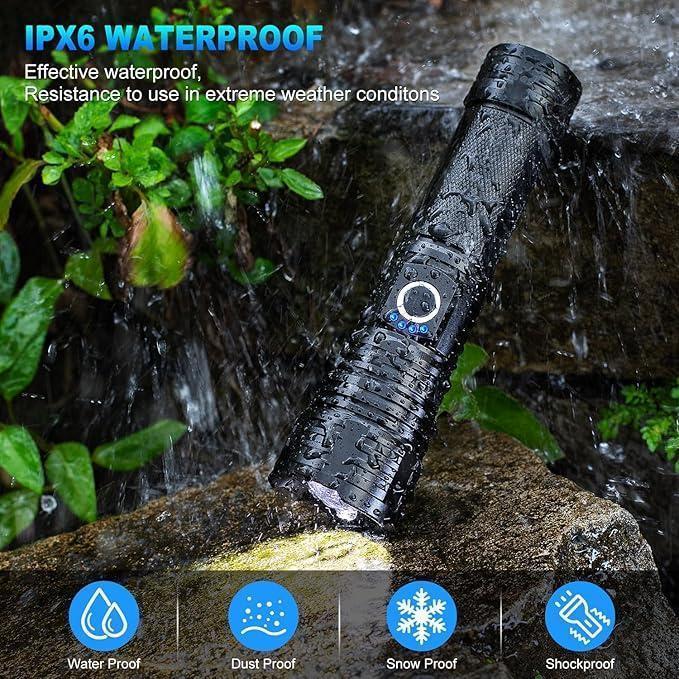 2PACKS High Lumen Rechargeable LED Flashlights Ultra-Bright Flashlights 5 Modes With COB Light Tactical Accessories,Zoom-able Torch Handheld Flashlight,For Outdoor Emergency Signaling Backyard BBQ Adjust Brightness Labor Day spotlight 2PACKS High Lumen Rechargeable LED Flashlights Ultra-Bright Flashlights 5 Modes With COB Light Tactical Accessories,Zoom-able Torch Handheld Flashlight,For Outdoor Emergency Signaling Backyard BBQ Adjust Brightness Labor Day spotlight