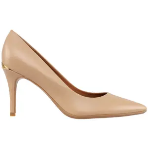 Calvin Klein Womens Gayle Pointed Toe Evening Pumps Dress Casual High Heel 3" & Up - Beige