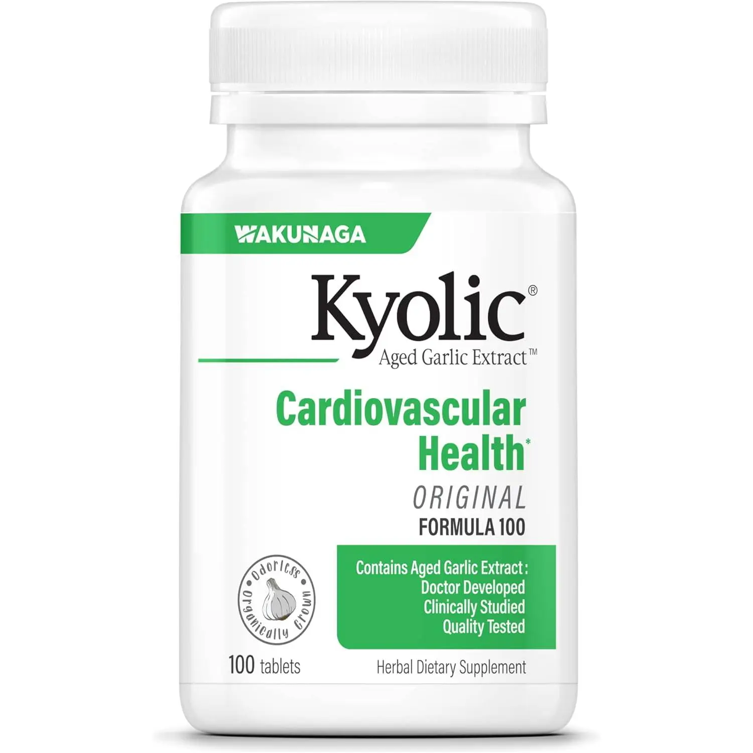 Kyolic Aged Garlic Extract - Cardiovascular Health - Supports Circulatory Function & Overall Heart Health - Aged Garlic Extract - GMO-Free, Gluten-Free
