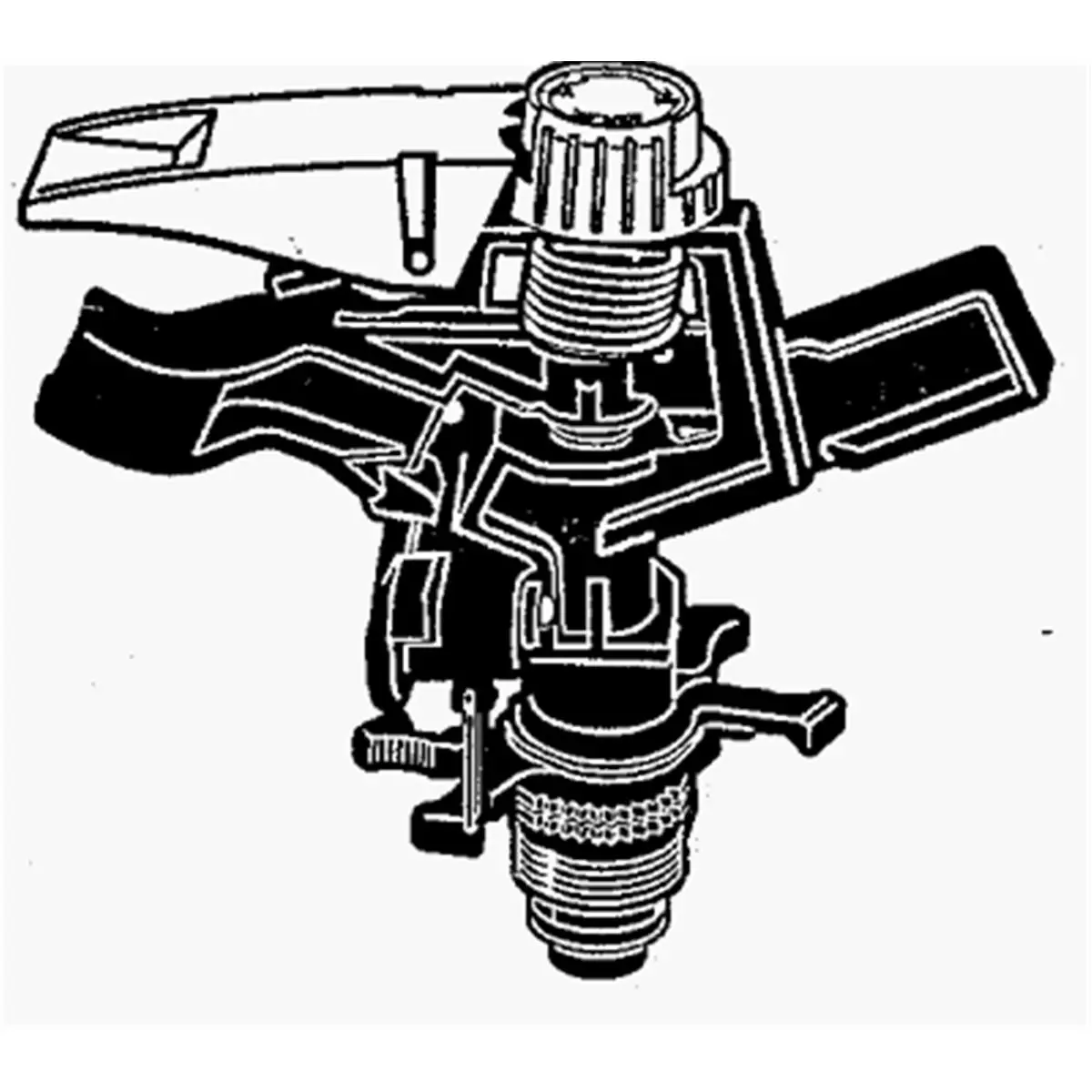 Rainbird National P5-R Plastic Impulse Sprinkler - 50 ft.